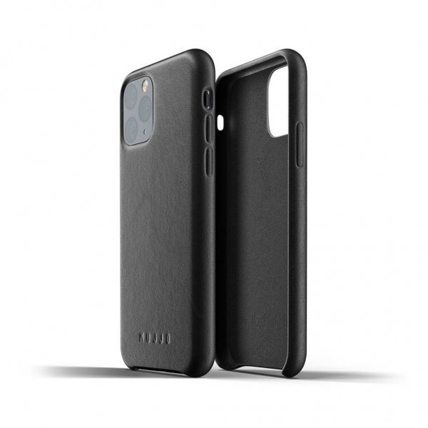 Mujjo iPhone 11 Pro -nahkakotelo, musta