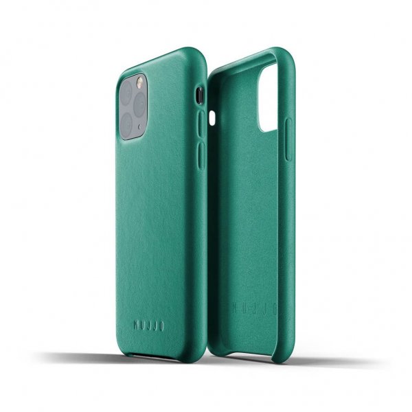 Mujjo iPhone 11 Pro -nahkakotelo, Alpine Green