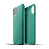 Mujjo iPhone 11 Pro Max -kuori, täysnahkainen suojakuori, alppivihreä