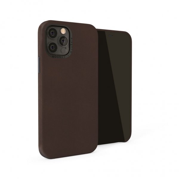 Pipetto Magnetic Leather Case iPhone 12/12 Pro, ruskea