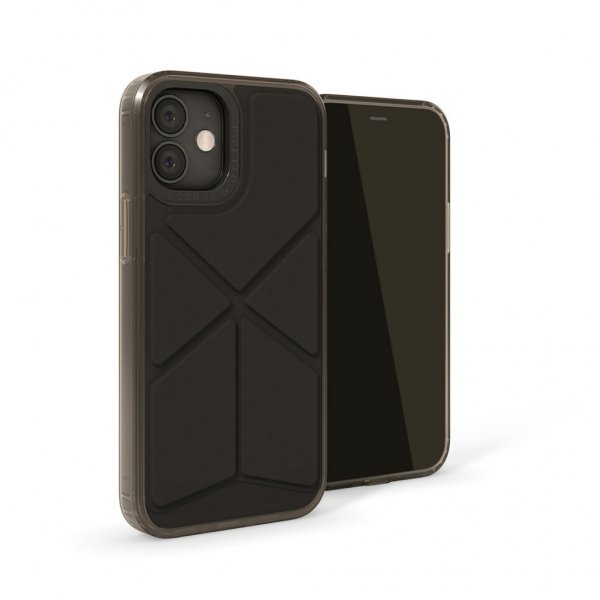 Pipetto iPhone 12 Mini Kuori Origami Snap Musta