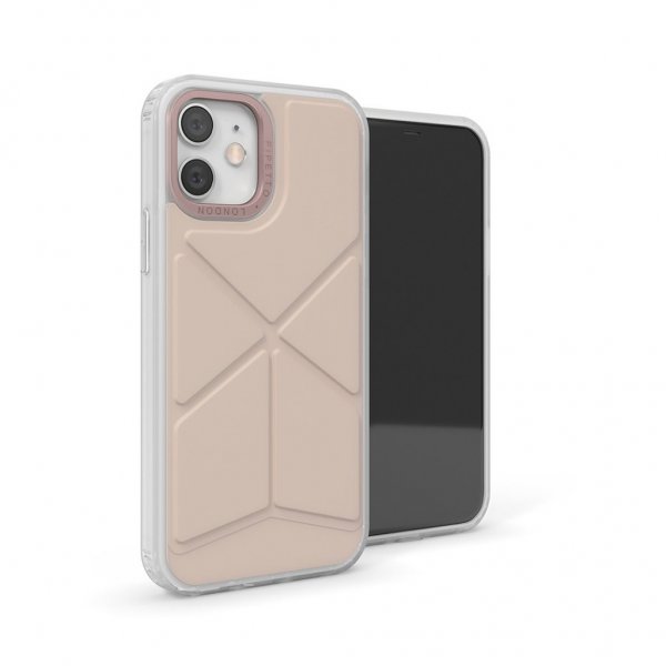 Pipetto Origami Snap iPhone 12/12 Pro Dusty Pink