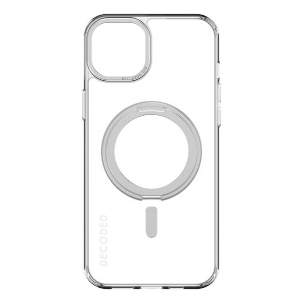 Decoded iPhone 15 Plus Suojakuori Kierrätysmuovia Läpinäkyvä Loop Stand -tuki Takakuori Kirkas