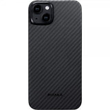 Pitaka iPhone 15 -kuori MagEZ Case 4, musta/harmaa twill