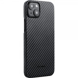 Pitaka iPhone 15 -kuori MagEZ Case 4, musta/harmaa twill