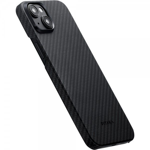 Pitaka iPhone 15 -kuori MagEZ Case 4, musta/harmaa twill