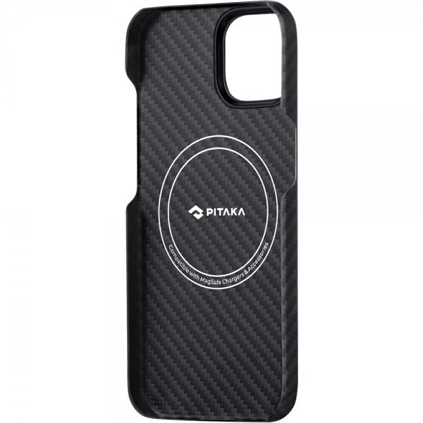 Pitaka iPhone 15 -kuori MagEZ Case 4, musta/harmaa twill