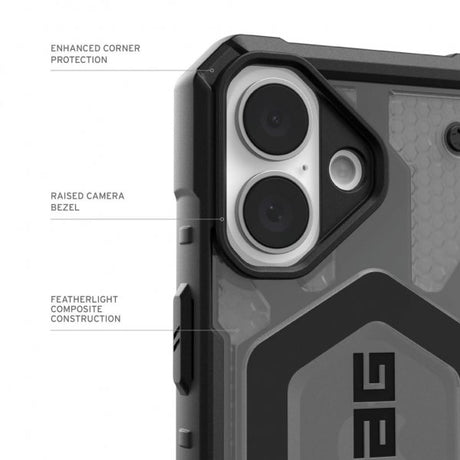 Urban Armor Gear (UAG) iPhone 16 -suojakuori Pathfinder Clear MagSafe Ash