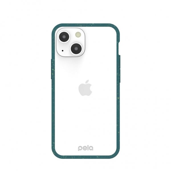 Pela iPhone 13 Mini -kuori, läpinäkyvä vihreä