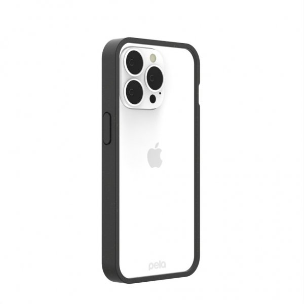 Pela iPhone 13 Pro Eco Friendly kirkas kuori, musta