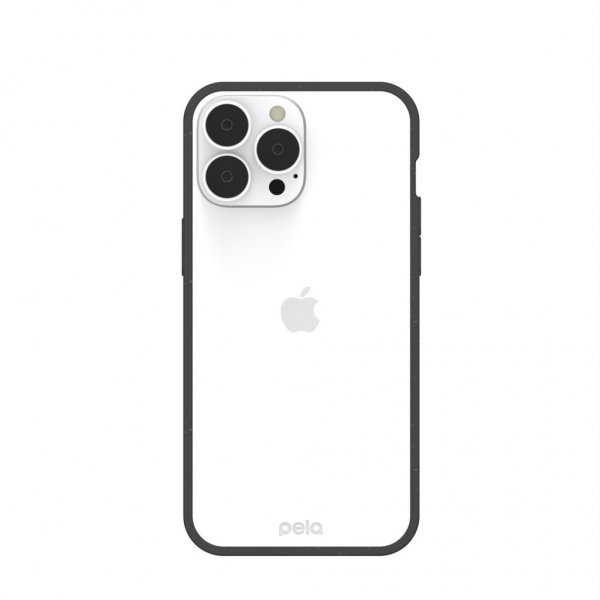 Pela iPhone 13 Pro Max -kuori, ympäristöystävällinen, läpinäkyvä, musta