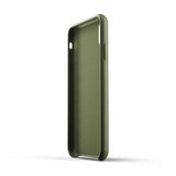 Mujjo iPhone Xs Max Kuori Täysnahkakotelo Oliivinvihreä