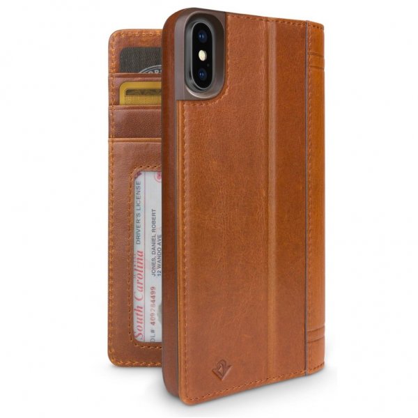 Twelve South iPhone Xr Kotelo Journal Cognac