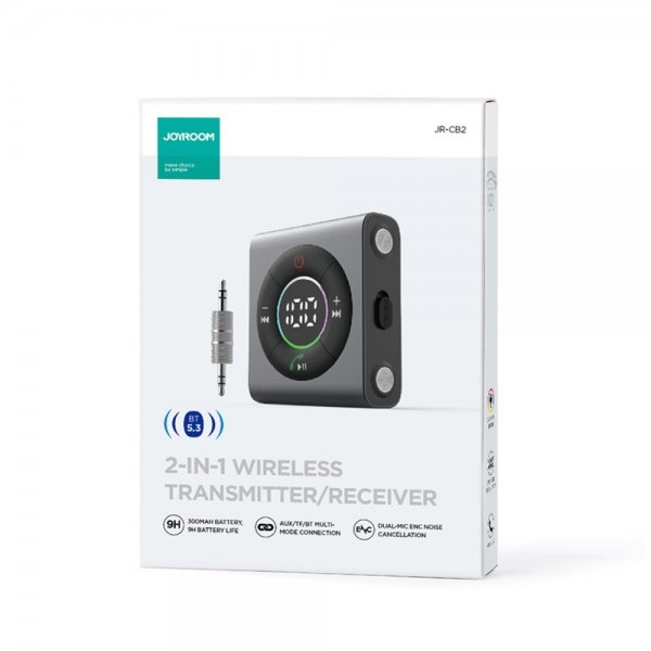 Joyroom JR-CB2 2-in-1 langaton lähetin/vastaanotin Bluetooth
