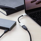Just Mobile Adapteri USB-C–USB AluCable Musta Hopea