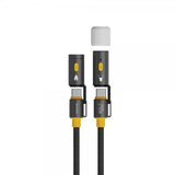 4smarts Kaapeli 3in1 USB-C Set Explorer 240W 1.5m Musta