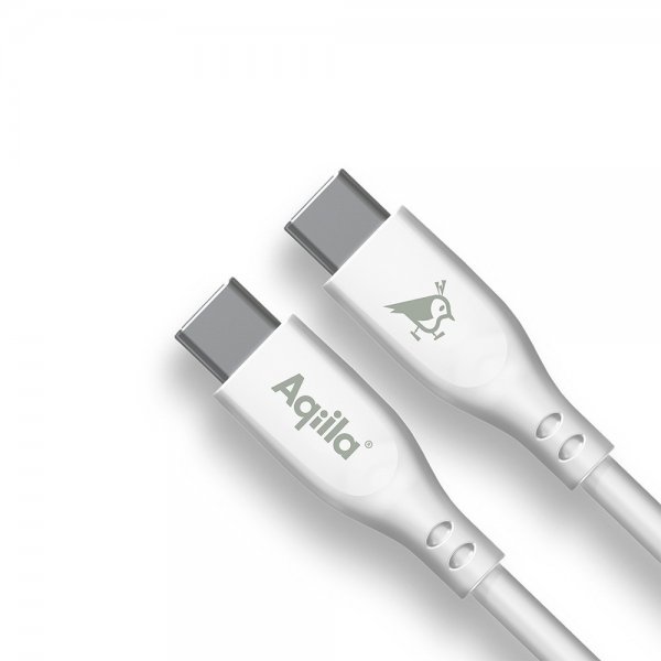 Aqiila Kabel Cablebird CS12 USB-C–USB-C 60W 2m valkoinen