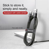 Baseus Cafule -kaapeli USB-A/USB-C 3m Harmaa Musta