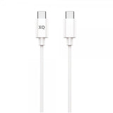 Xqisit Lataus- ja synkronointikaapeli USB-C–USB-C 1 m, valkoinen