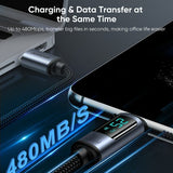 Joyroom Kabel Digital Display Pikalatauskaapeli USB-C–USB-C 100W 1.2m