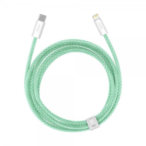Baseus Dynamic Series USB-C–Lightning-kaapeli, 2 m, vihreä