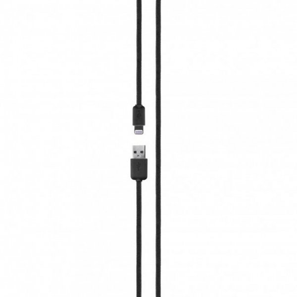 Xqisit Punottu USB-A–Lightning-kaapeli 1,8 m Musta