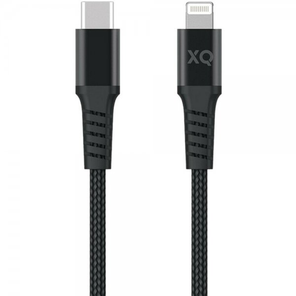 Xqisit Kaapeli Punottu USB-C–Lightning 2m Musta
