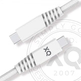 Xqisit Punottu USB-C–USB-C-kaapeli 2 m, valkoinen