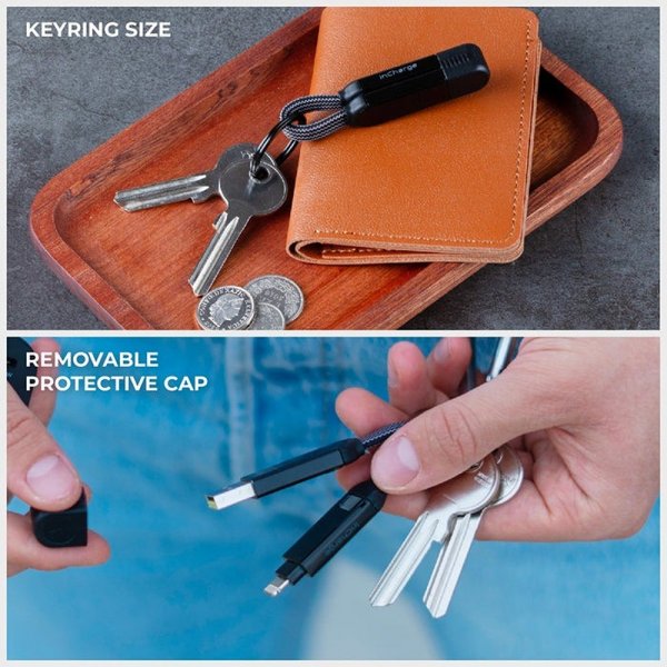 Rolling Square Kabel inCharge X Keyring 100W 6in1 Marmor Beige