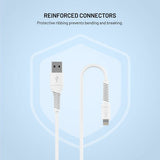 Fixed Kabel Liquid Silicone USB-A/Lightning 1,2 m Valkoinen