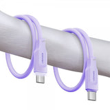 USAMS Lithe Series USB-C/USB-C -kaapeli, 1,2 m, violetti