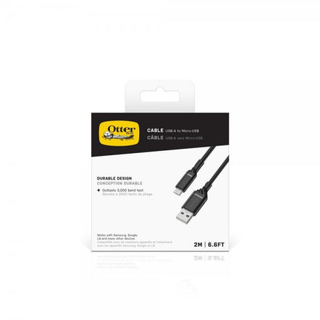 Otterbox Kaapeli Micro-USB–USB-A 2 m Musta