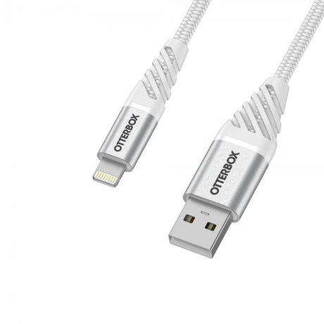Otterbox Premium Lightning–USB-A-kaapeli 1 m, pilvenvalkoinen