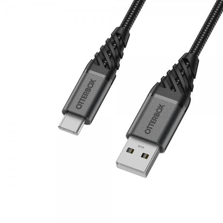 Otterbox Premium USB-C-USB-A-kaapeli 3 m, Dark Ash
