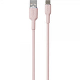 Puro-kaapeli Soft Charge & Sync -lataus- ja synkronointikaapeli USB-A/USB-C 1,5 m pinkki