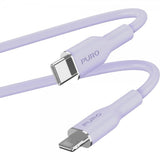 Puro Cable Soft Charge & Sync -kaapeli USB-C/Lightning 1,5 m Laventeli
