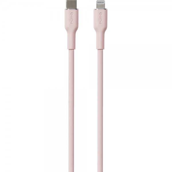 Puro Kaapeli Soft Charge & Sync USB-C/Lightning 1.5m Rosa