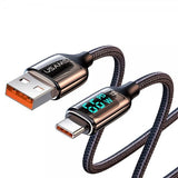 USAMS-kaapeli U78 Display USB-A/USB-C 1,2 m Musta