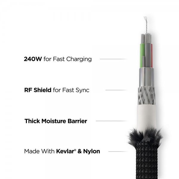 Nomad Universal Cable 240W 1,5 m Kevlar Carbide -kaapeli