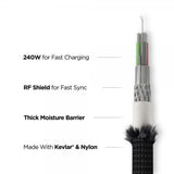 Nomad Universal Cable 240W 1,5 m Kevlar Carbide -kaapeli