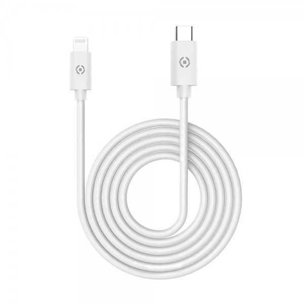 Celly USB-C–Lightning-kaapeli 2 m, valkoinen