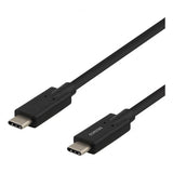 Deltaco USB-C–USB-C-kaapeli, 2 metriä, musta