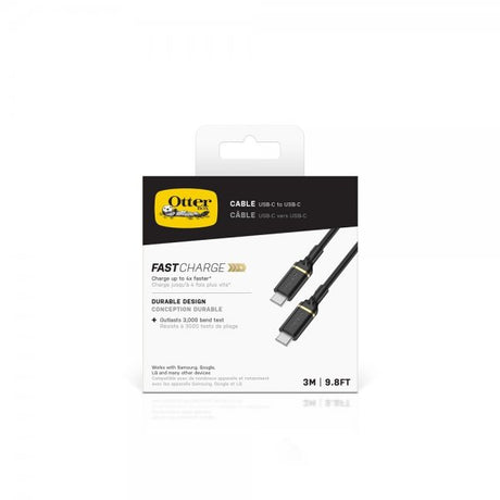 Otterbox USB-C–USB-C-kaapeli, 3 m, Black Shimmer