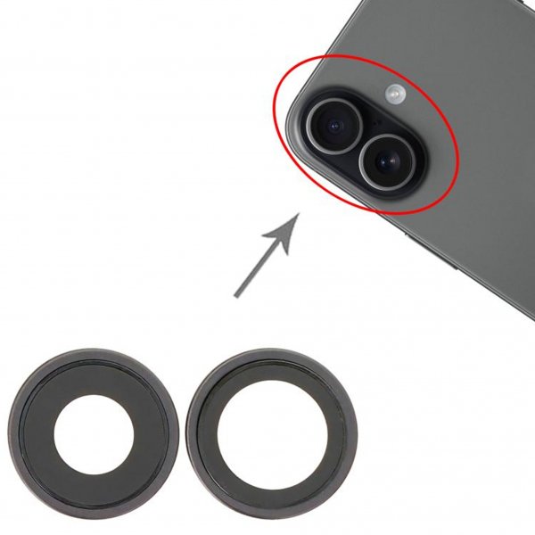 Kameran linssinsuojuskehikko iPhone 17:lle - Musta