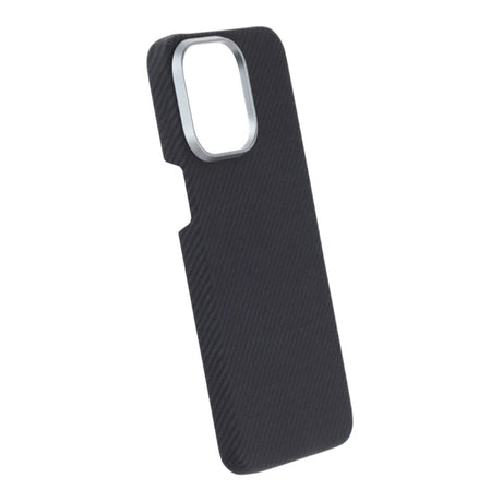 iPhone 15 Pro Max Kuori Kevlar MagSafe Musta raidoilla