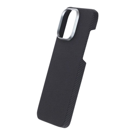 iPhone 15 Pro Max Kuori Kevlar MagSafe Musta raidoilla