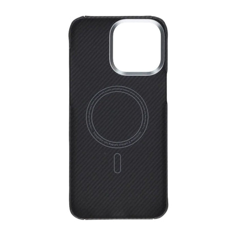 iPhone 15 Pro Max Kuori Kevlar MagSafe Musta raidoilla