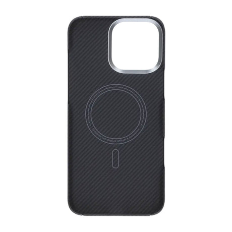 iPhone 16 Pro Max Kuori Kevlar MagSafe Musta raidoilla