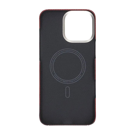 iPhone 16 Pro Max Kuori Kevlar MagSafe Punainen kuviolla
