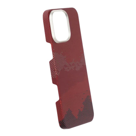 iPhone 16 Pro Max Kuori Kevlar MagSafe Punainen kuviolla